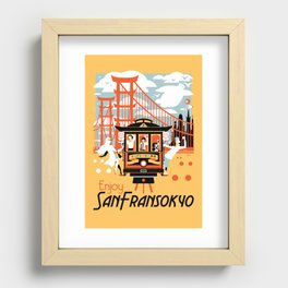 Enjoy San Fransokyo Recessed Framed Print