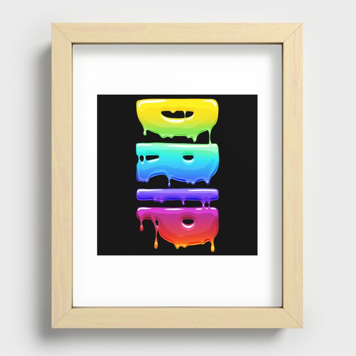 Drip Candy Recessed Framed Print