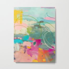 mixed abstract brush color study art 1 Metal Print | Blush, Art, Digital, Wall, Watercolor, Modern, Aerosol, Pink, Experimental, Composition 