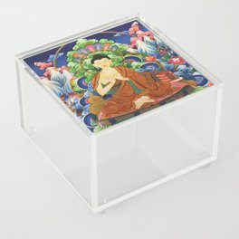 Lord Maitreya Buddhist Thangka Painting  Acrylic Box