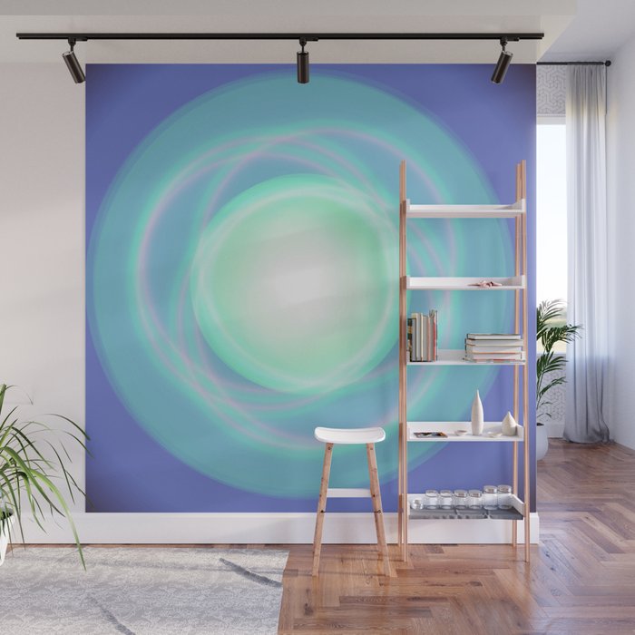 Galaxy Blue Minimal Abstract Wall Mural By Carolsalazar Society6