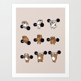 OLYMPIC LIFTING English Bulldog Art Print