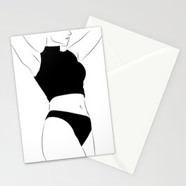 woman's silhouette 10 Stationery Card