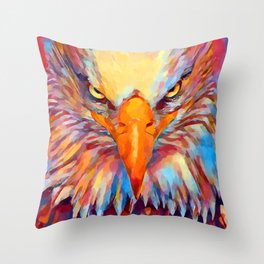 Bald Eagle Watercolor Throw Pillow