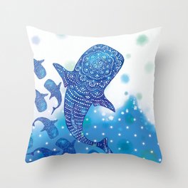 Marokintana - Whale Shark I Throw Pillow