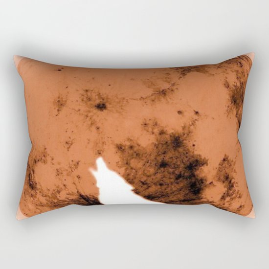 A Wolf & Moon Rectangular Pillow