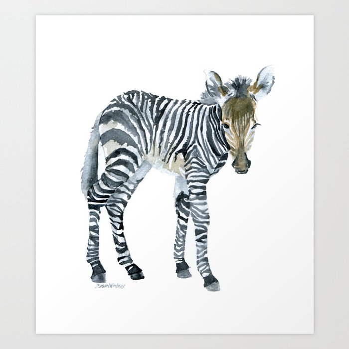 Blue Zebra Print Watercolor Animal Illustration Painting Blue Watercolor Art Print Zebra Kids Art Animal Art Safari Wall Art 437 U0410 Art Collectibles Prints Beyourbussiness Com
