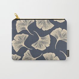 Ginkgo leaves / Elegant / Blue and gold Carry-All Pouch