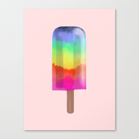 Rainbow Popsicle Canvas Print