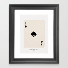 Ace of Spades Playing Card Art Print Trendy Framed Art Print