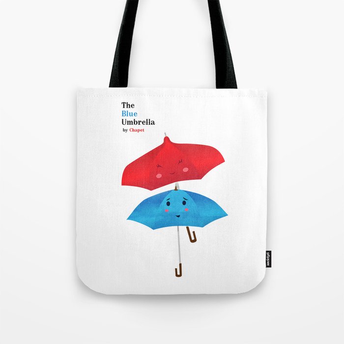 The blue Umbrella Holding Tote Bag
