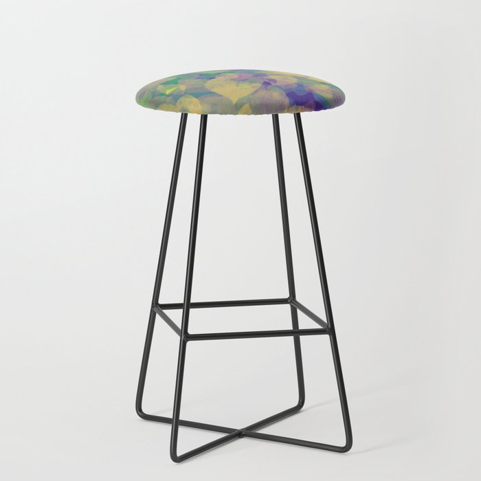 Abstract floral design with leaf patterns Bar Stool