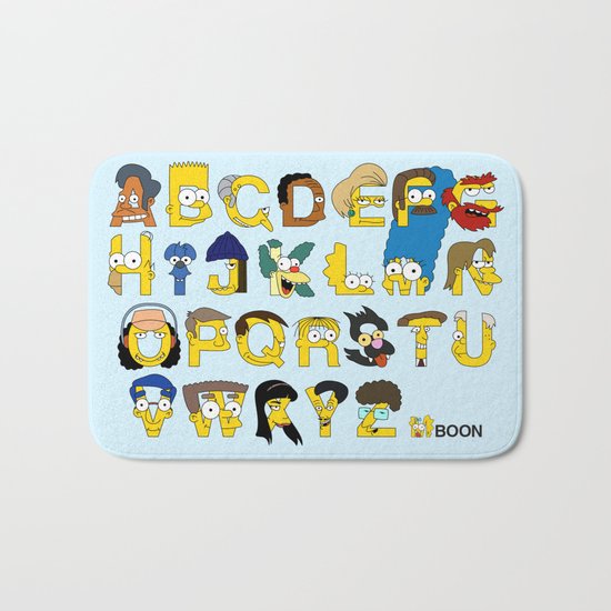 Simpsons Alphabet Bath Mat