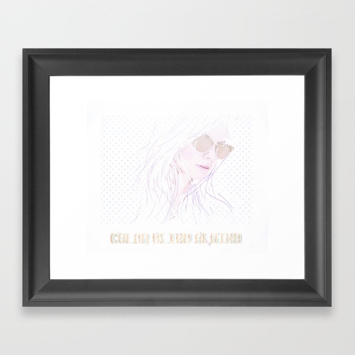 Shades the Color Blind Albino (in technicolor) Framed Art Print