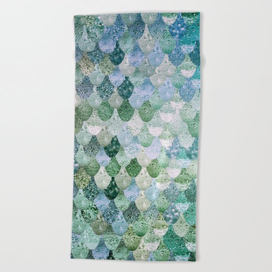 REALLY MERMAID OCEAN LOVE Beach Towel