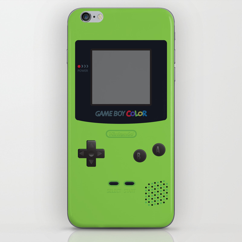 Gameboy Color Green Iphone Skin By Cedricstouati Society6