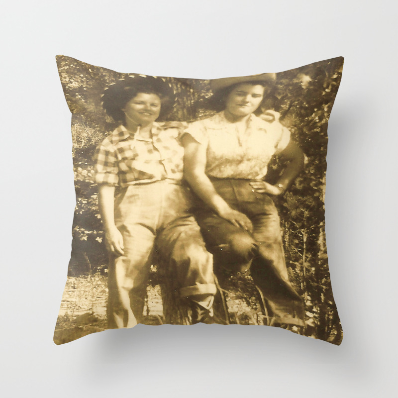 Western Vintage Cowgirls Sweethearts Of The Rodeo Throw Pillow By