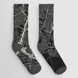 Killeen, Texas - black and white city map Socks