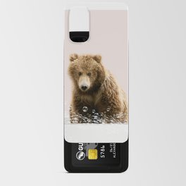 Bear in a Bathtub, Bear Taking a Bath, Bear Bathing, Bathtub Animal Art Print By Synplus Android Card Case