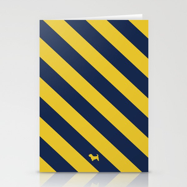 Preppy & Classy, Navy Blue / Gold Stripped Stationery Cards
