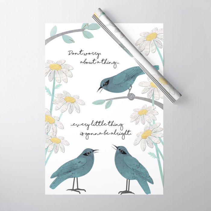 Three Little Birds Parts 1 And 2 Wrapping Paper By Kendra Shedenhelm Society6