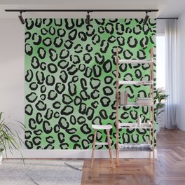 Green Leopard Background Pattern Wall Mural