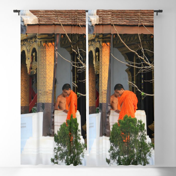 Monks and Temple Blackout Curtain