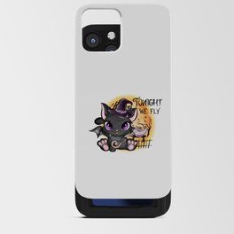 Tonight we fly cute halloween witch cat iPhone Card Case