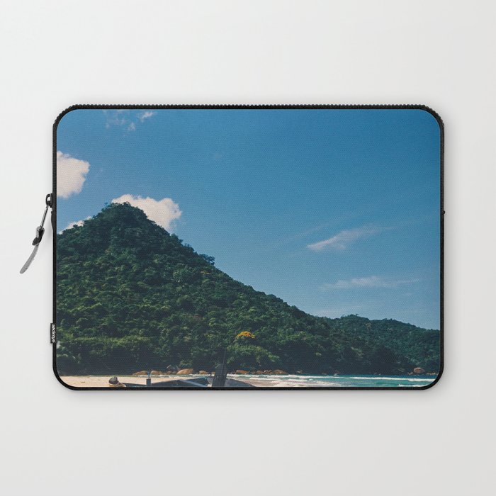 Brazil Photography - Wooden Boat At The Desolate Beach Laptop Sleeve