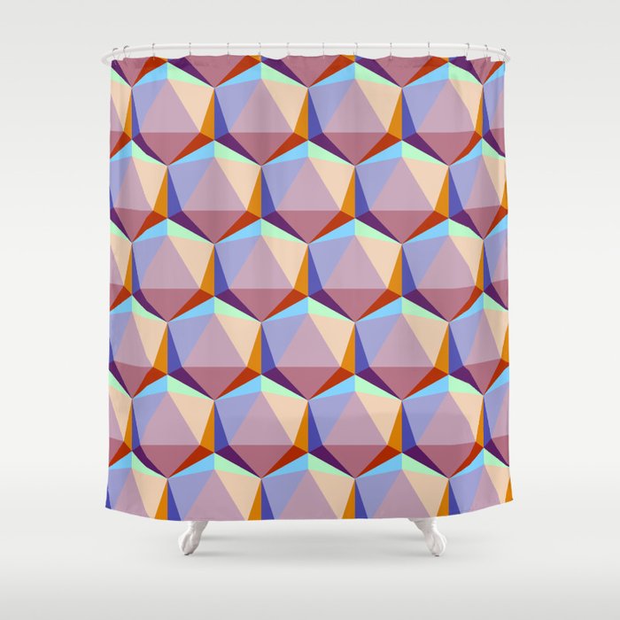 Icosahedrons Shower Curtain