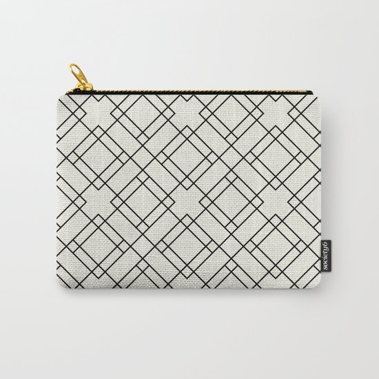 Simply Mod Diamond Black and Cream Carry-All Pouch