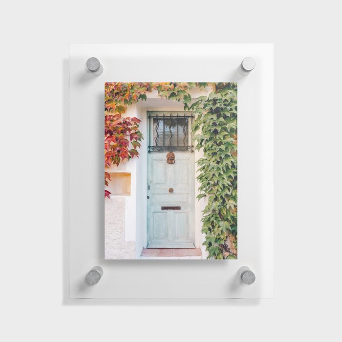 Blue Door, Antibes France Architecture, French Riviera Boho Fine Art Travel Photography Print, Cote D'Azur Print Floating Acrylic Print