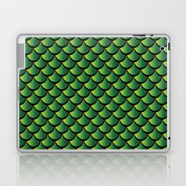 Green Gradient Mermaid Scales Laptop Skin