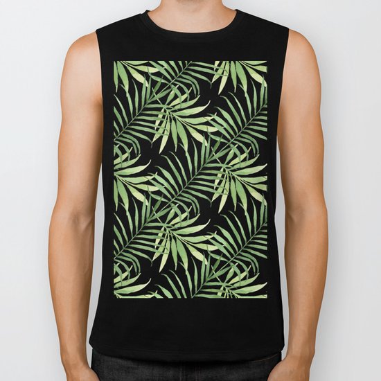 Tropical Branches Pattern 05 Biker Tank