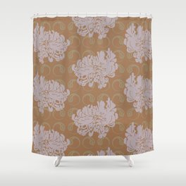 Chrysanthemums and Paisley 1 Shower Curtain