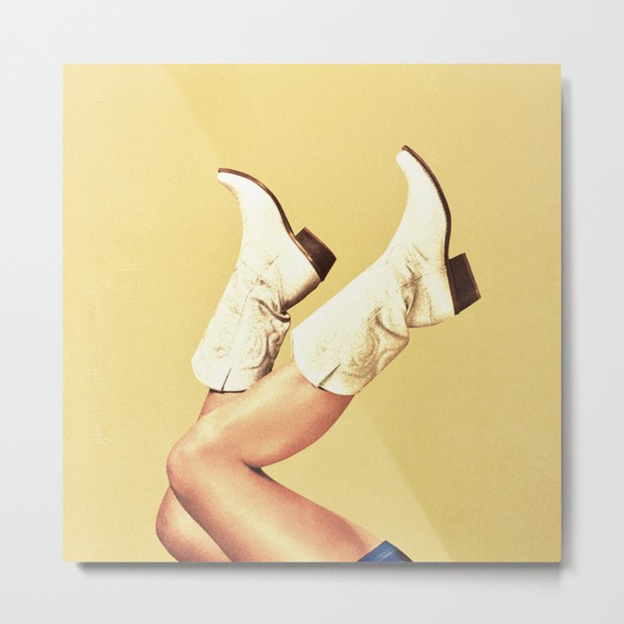 These Boots - Yellow Metal Print