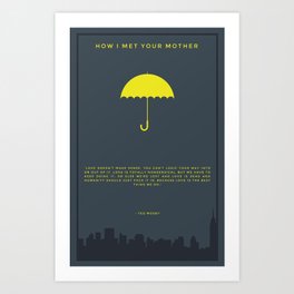 How I Met Your Mother - Yellow Umbrella Art Print
