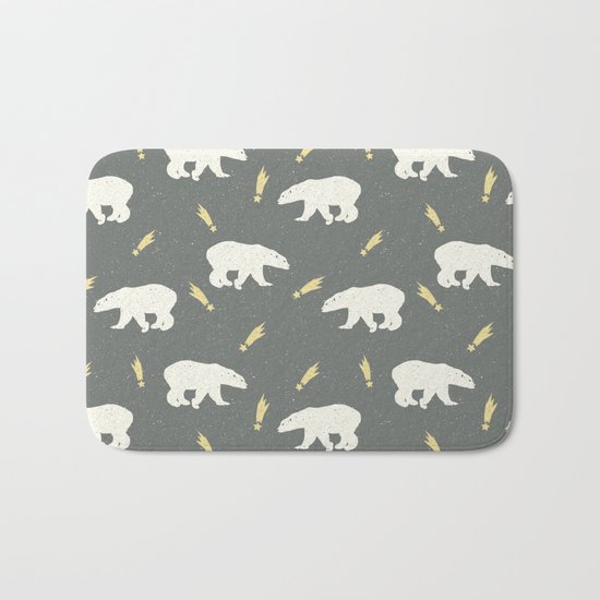 Merry Christmas- Animal Polar bear - pattern Bath Mat