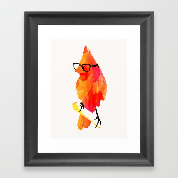 Punk bird Framed Art Print