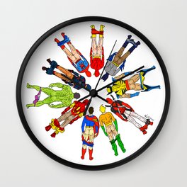 Superhero Butts Wall Clock