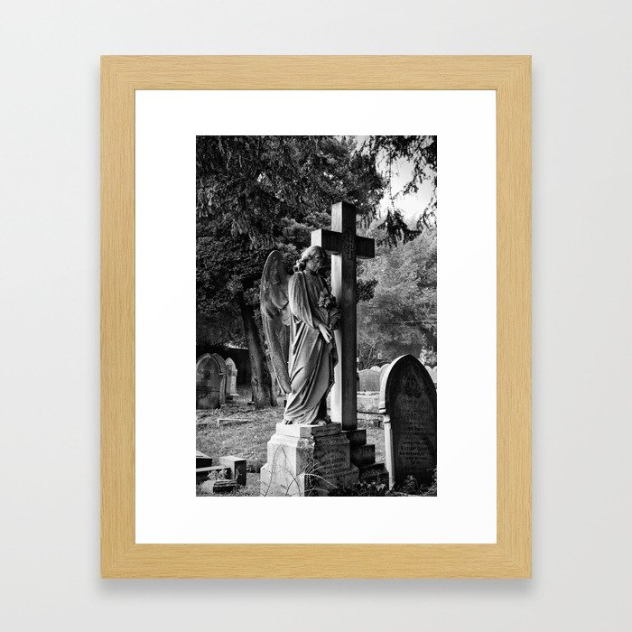 Churchyard angel Framed Art Print