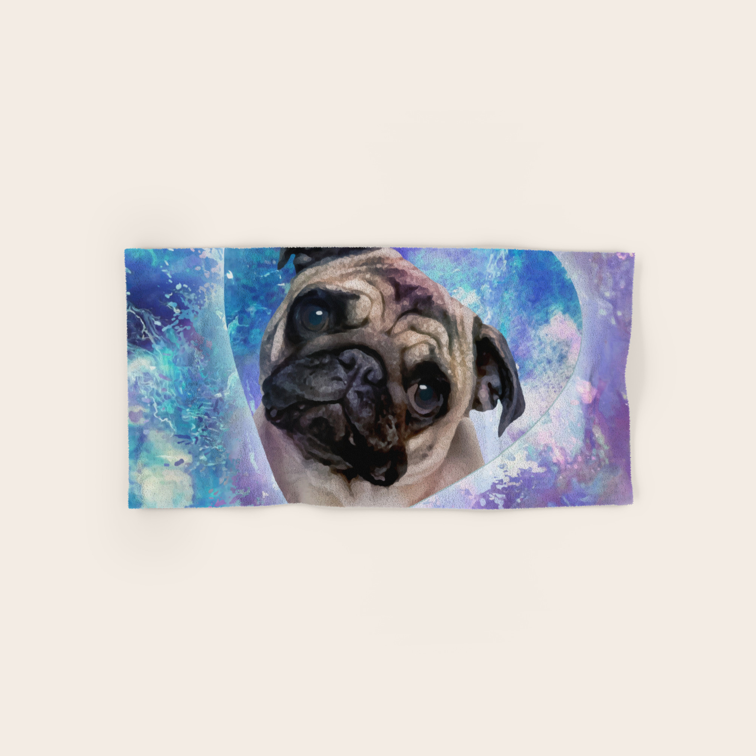 pug hand towels