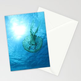 Green Jellyfish & the sun from below (Formigas, Azores) Stationery Card