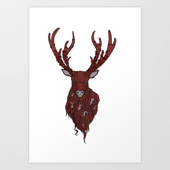 The Stag Art Print