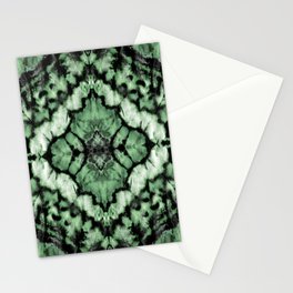 Tie Dye Linen Ikat Green Stationery Cards