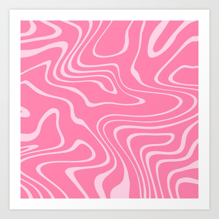 Pink Abstract Swirl Pattern Art Print