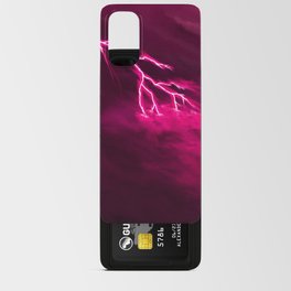 Pink lighting strike Android Card Case