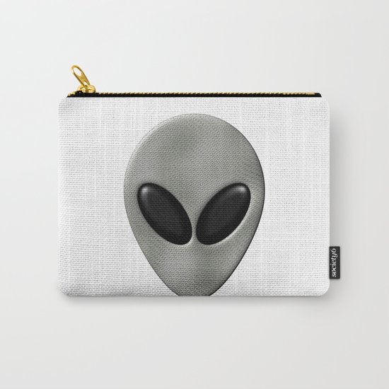 Alien Face With White Scales Carry-All Pouch