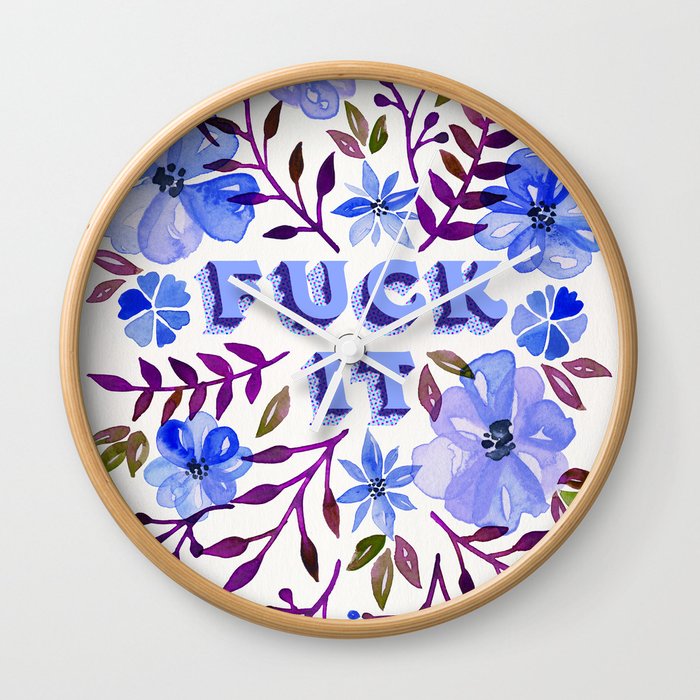 F*ck It – Blueberry Palette Wall Clock