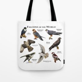 Falcons of the World Tote Bag